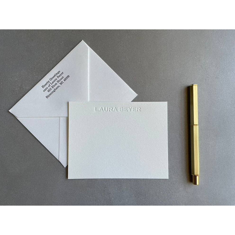 Custom Name Letterpress Stationery