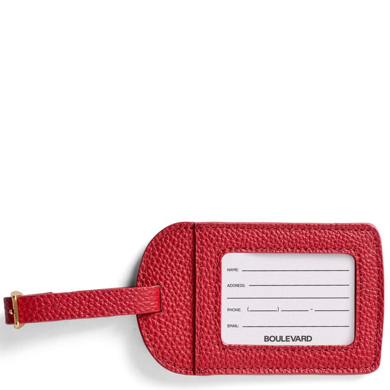 "Amelia" Leather Luggage Tag (Personalizable)