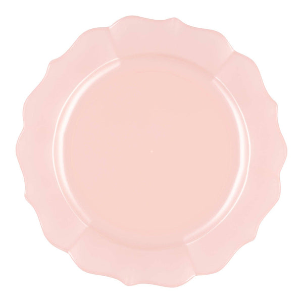 7.5" Pearl Pink Lotus Plastic Salad Plates