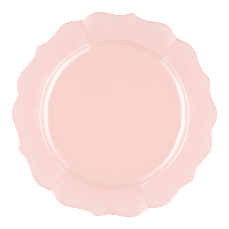 7.5" Pearl Pink Lotus Plastic Salad Plates