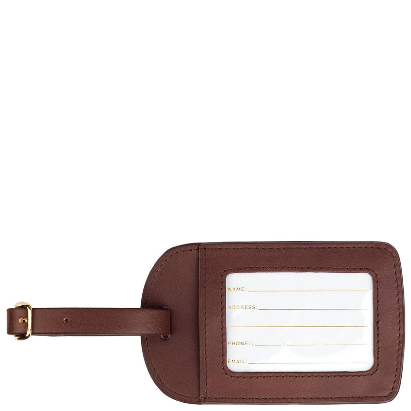 "Amelia" Leather Luggage Tag (Personalizable)