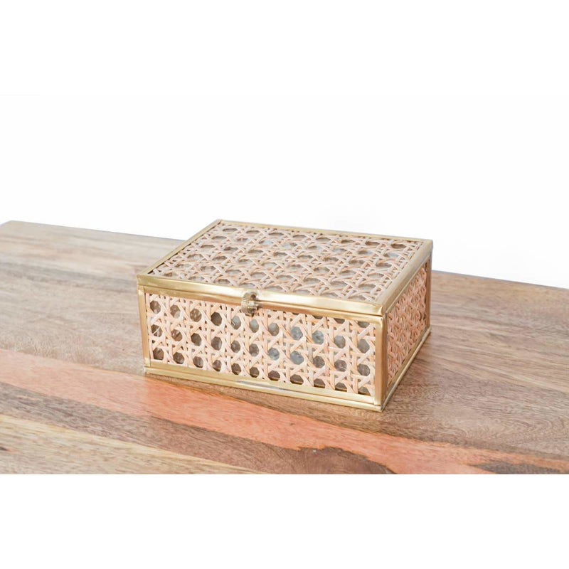 Natural Cane Wicker Jewelry Decor Box