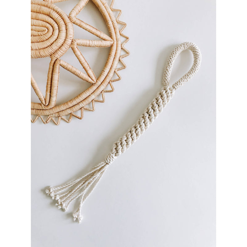 Macrame Rope Dog Tug Toy - Natural