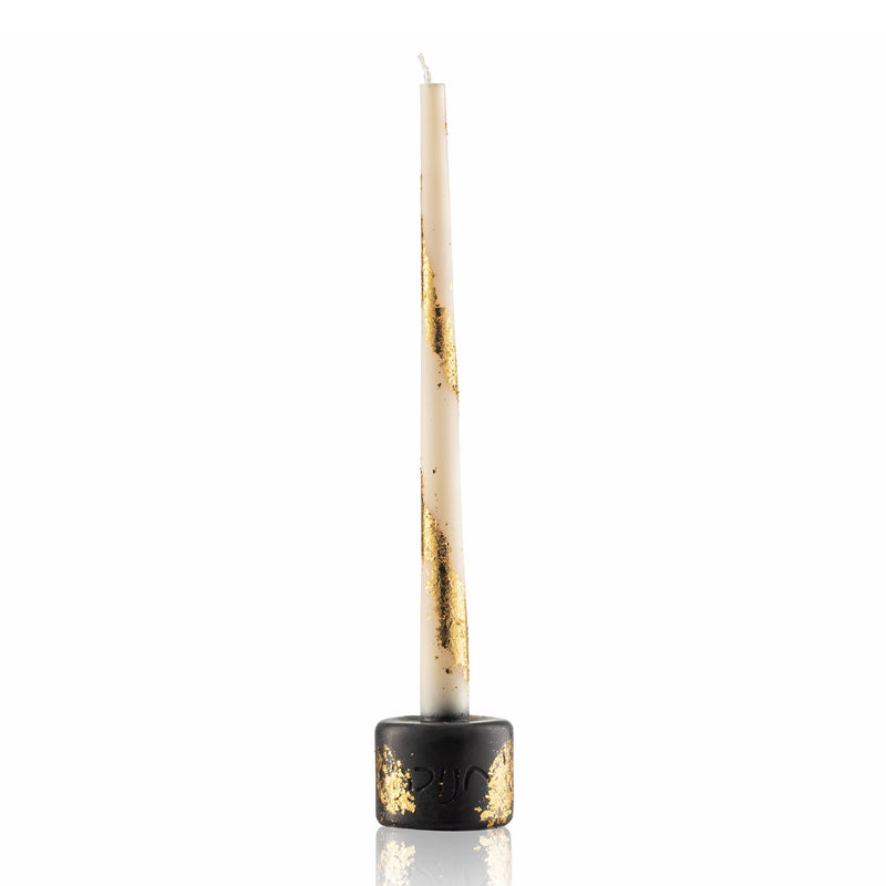 Chanukah Candle Lighter: White & Gold