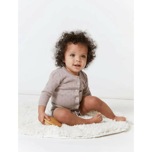 Dot Cardigan Knit Set - Mauve