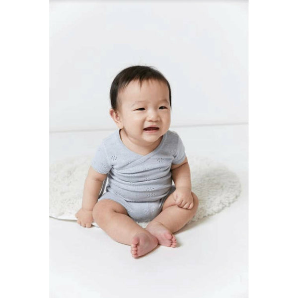 Pointelle Knit Set - Light Blue