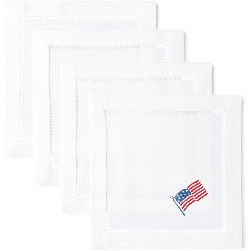 Stars & Stripes Cocktail Napkins | Set of 4